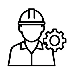 engineer man icon on white 260nw 2631214889